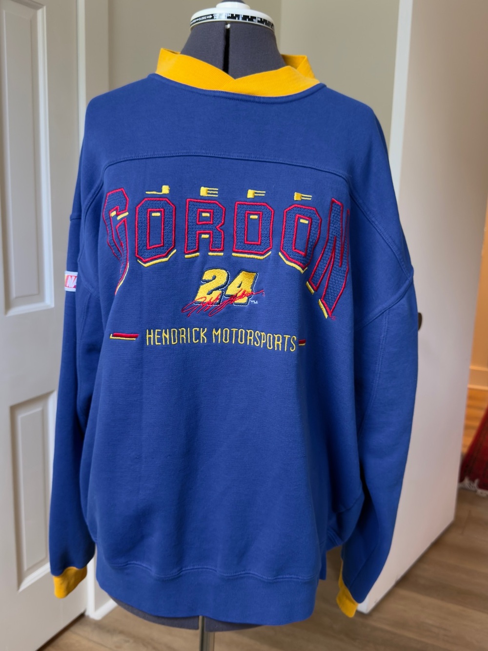 Nascar Jeff Gordon Crewneck Sweatshirt - Blue & Yellow